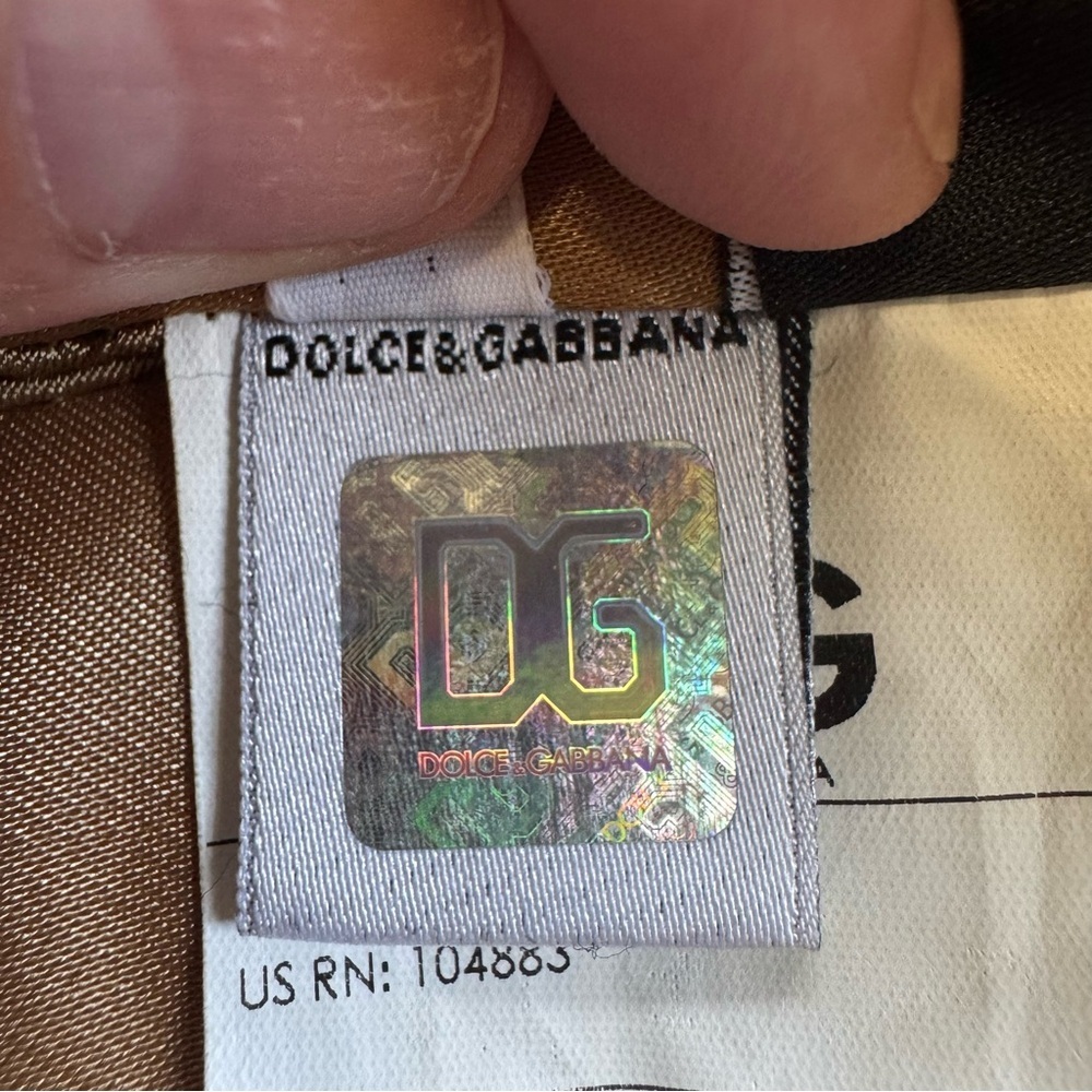 Dolce & Gabbana Gold and Black Foil Floral A-Line Skirt, Certified Authentic - Picture 13 of 13